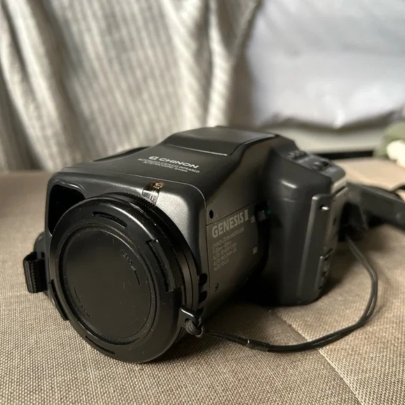 CHINON Genesis II film camera WITH ATTACHMENTS AND BATTERY